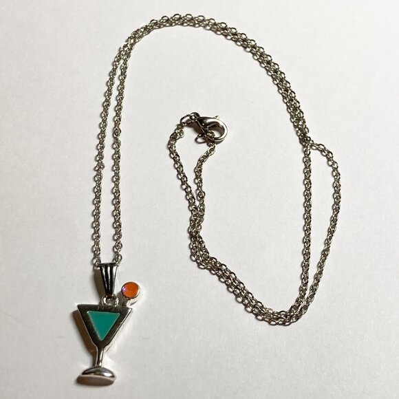 Martini Glass Drink Cocktail Zipper Pull & Purse Bag Charm  Great whimsical addi - Picture 5 of 9